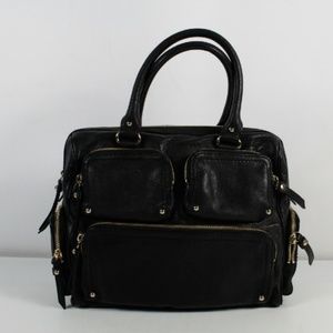 Kate Spade Black Leather Zipper Handbag Purse